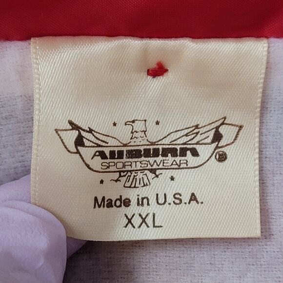 Vintage 90s Auburn Coach Jacket Womens 2XL 26x26 Boxy Baggy - Picture 7 of 12